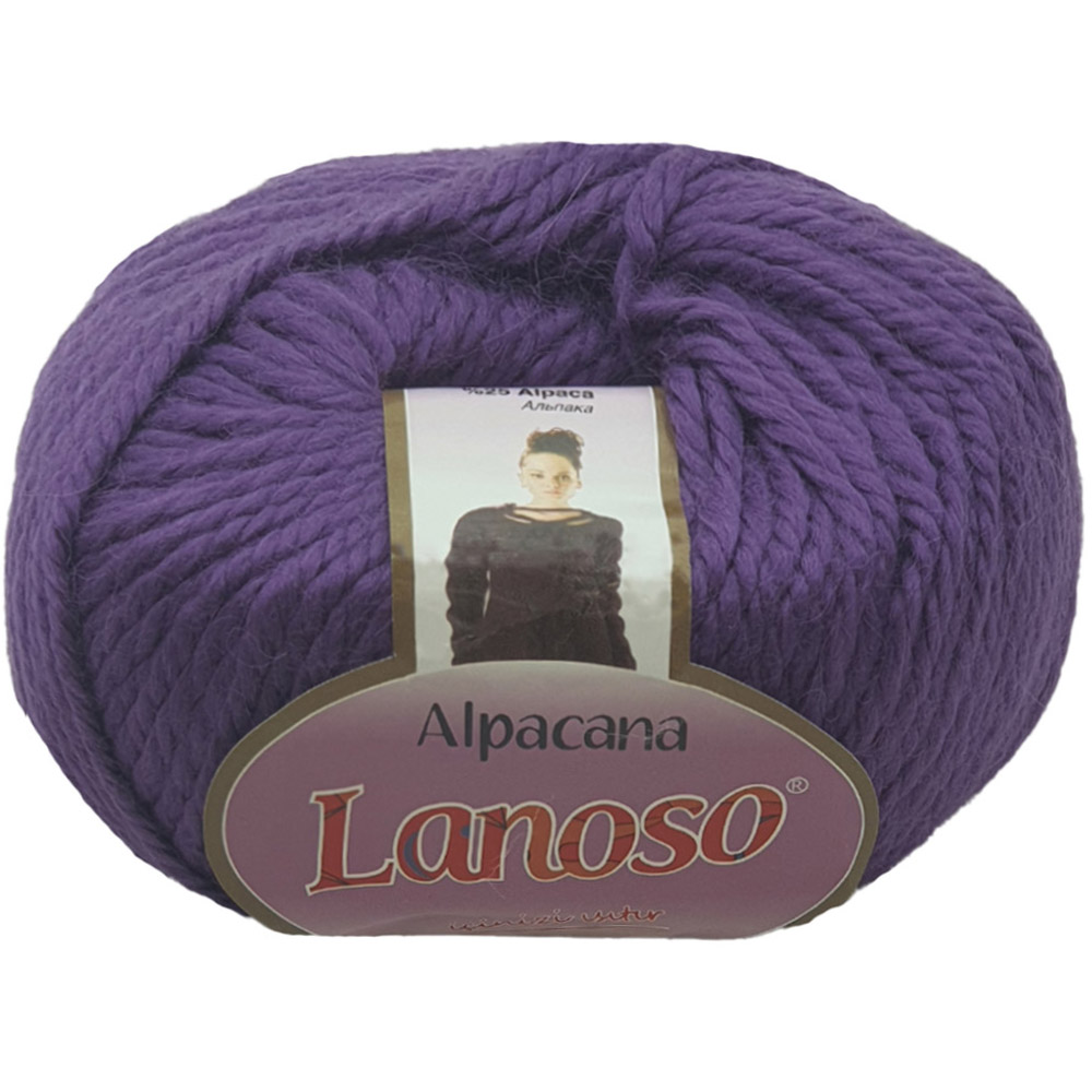 Alpacana -  %35 Wool - %40 Acrylic - %25 Alpaca - 130Mt/1,3Nm.- (100Gr)/(Pk:500Gr) Alpacana -  5 Wool - @ Acrylic - % Alpaca - 130Mt/1,3Nm.- (100Gr)/(Pk:500Gr) ALPACANA-LANOSO;3009-Koyu Lila/Dark Lilac