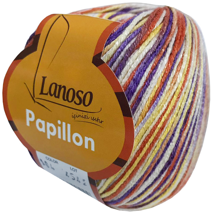 Papillon Color - %50 Cotton - %50 Viscose - 210Mt/4,2Nm.- (50Gr)/(Pk:300Gr)