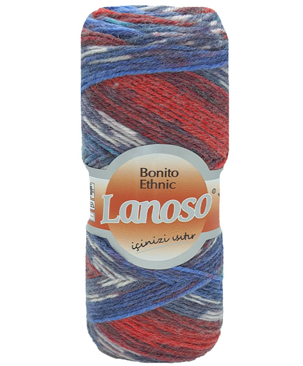 Bonito Ethnic - %49 Wool - %51 Acrylic - 300Mt/3Nm.- (100Gr)/(Pk:500Gr)