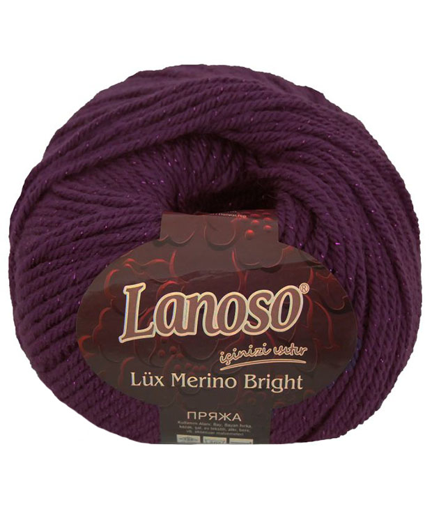 Lux Merino Bright - %35 Wool - %64 Premium Acrylic - %1 Metalic - 165Mt/1,65Nm.- (100Gr)/(Pk:500Gr)