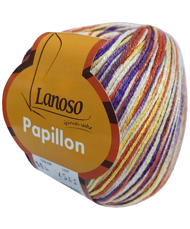 Papillion Color - %50 Cotton - %50 Viscose - 210Mt/4,2Nm.- (50Gr)/(Pk:300Gr)
